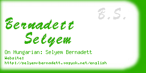 bernadett selyem business card